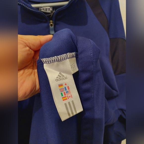 Adidas Clima Cool Dark Blue and White Men's XL Pullover Long Sleeve Sweater - Picture 10 of 13